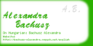 alexandra bachusz business card